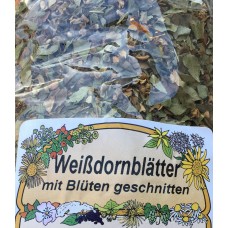 Weißdornblätter mit Blüten geschnitten 100g